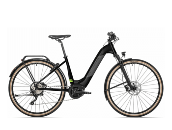 Premium-Unisex-E-Bike mit MONO-Rahmen für einfaches Einsteigen und komfortables Fahren, ausgestattet mit einem hochwertigen Bosch-Motor und einem langlebigen Akku. Der ideale Begleiter für Stadtfahrten oder verschiedene Arten von Ausflügen.