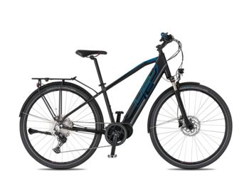 Trekking E-Bike mit einem hochwertigen Bafang MaxDrive Motor und einem starken integrierten Akku mit einer Kapazität von 630 Wh. Der ideale Begleiter für Radtouren und entspannte Fahrten.